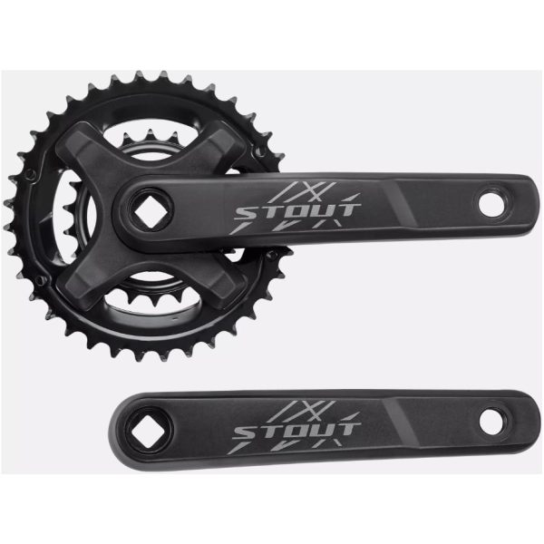Specialized - CRK STOUT, 170MM, L+R ARMS, ALLOY, SQUARE-TAPER, 36/22T RIVETED RINGS, 2X9 SPD, BLACK