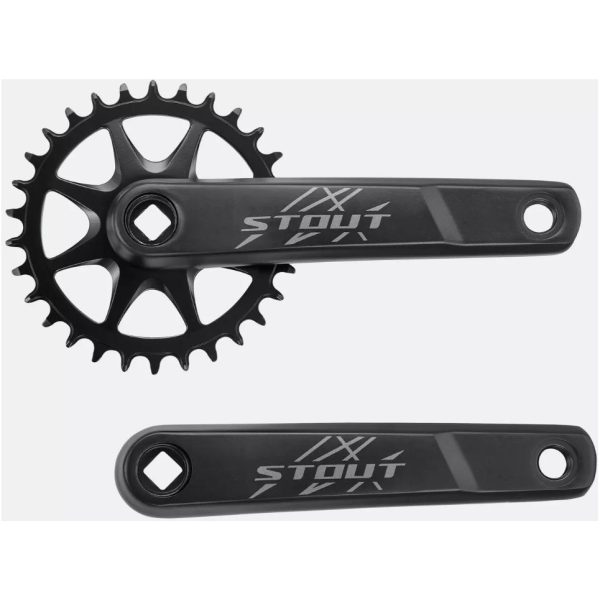 CRK STOUT, 165MM, L+R ARMS, ALLOY, SQUARE-TAPER