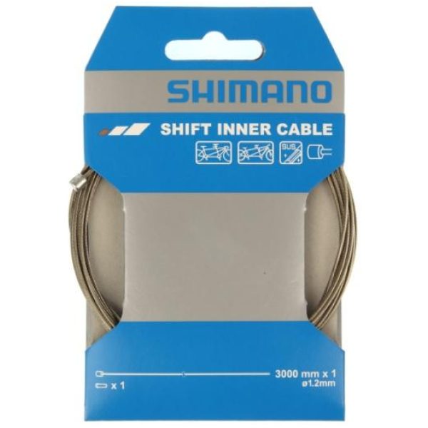 SHIMANO - Girwire 1,2x3000mm 1stk  Tandemsykkel, rustfri